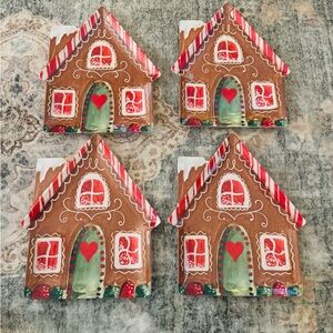 Pottery Barn Kids Gingerbread House Holiday Melamine Plates - Set of 4